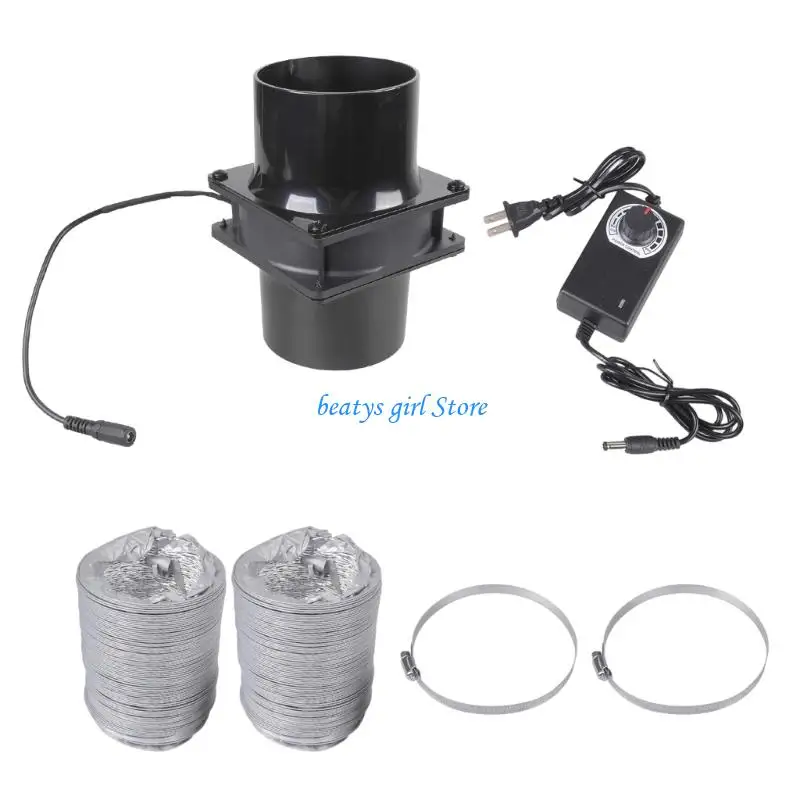 

C7AB 3D Printer Exhaust Fan with 2 Piece 2m Flexible Hose for Fume Removal