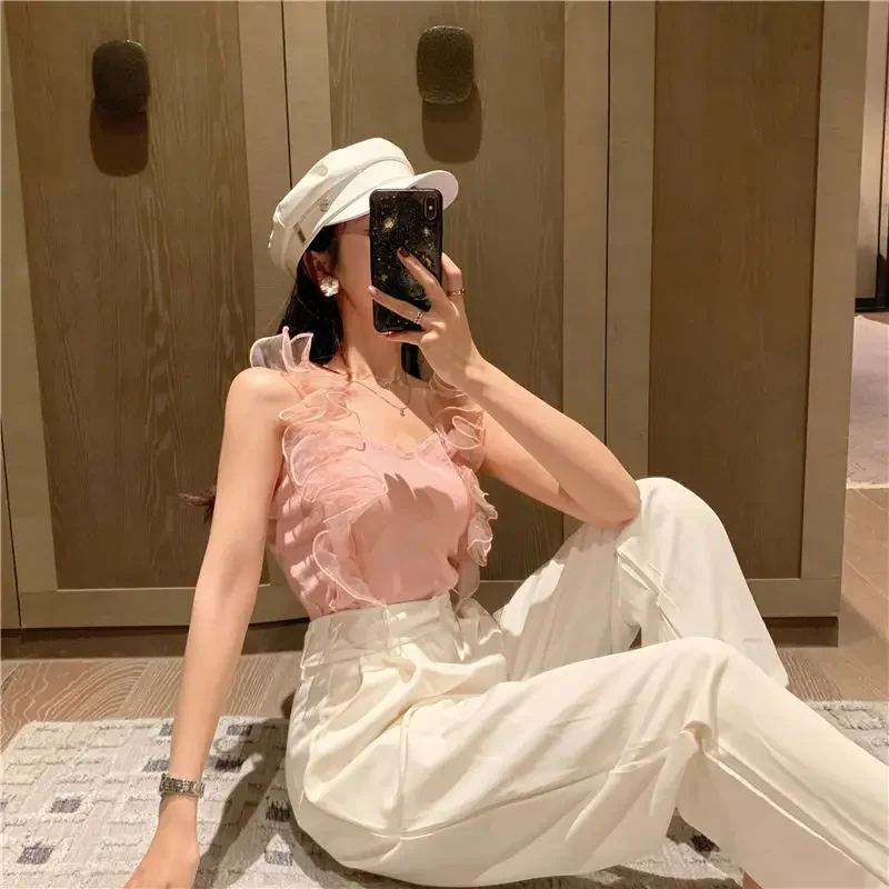 Women Corset Tops Camisole Women\'s Summer Stitching Sexy Short Vest Tank Camis Crop Top For Women