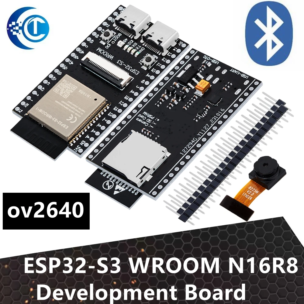 ESP32-S3 WROOM N16R8 CAM Development Board WiFi+Bluetooth Module OV2640 Camera