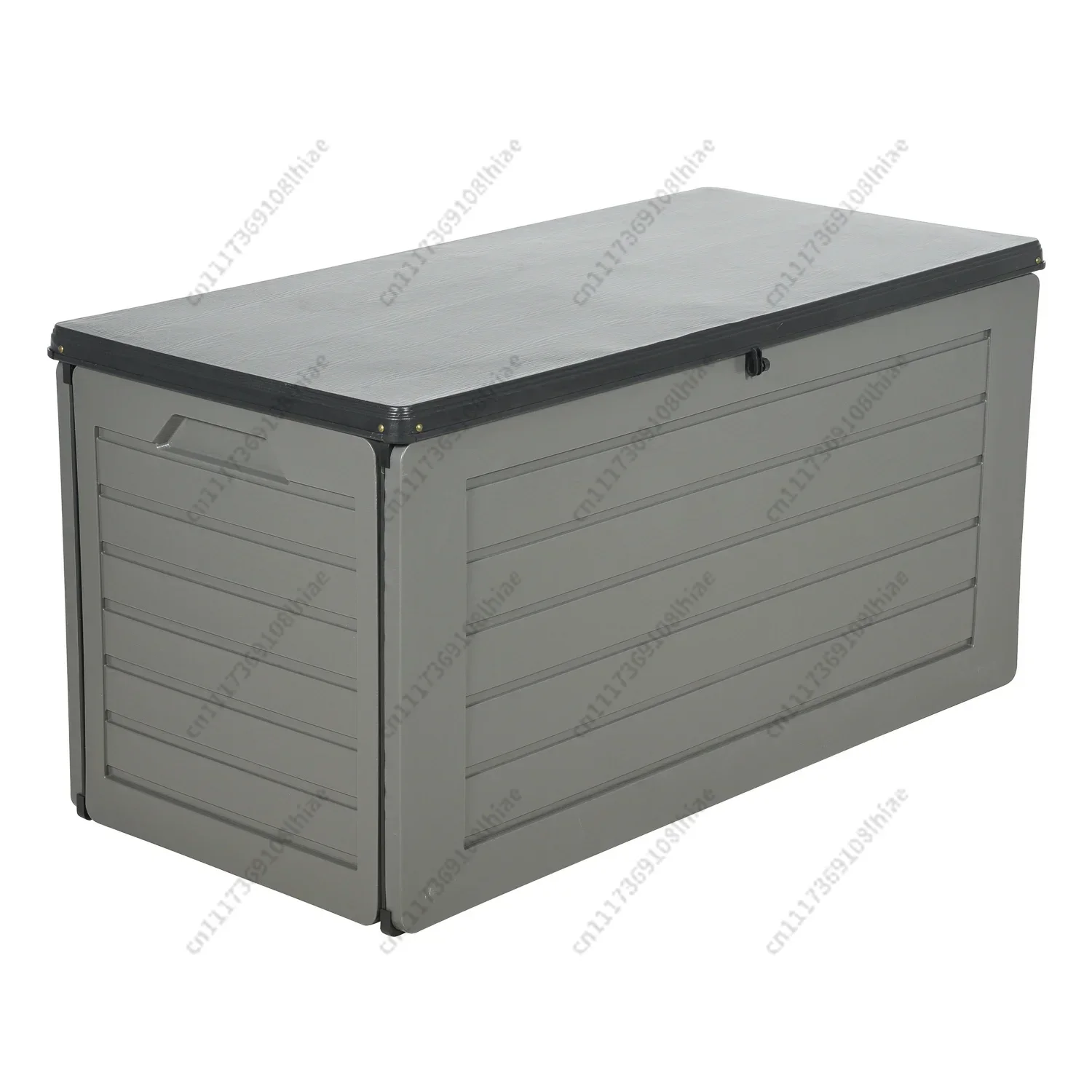 270L Garden Tools Deck Box 200kg Bearing Capacity PP PE Steel Outdoor Sun Protection Waterproof Storage Container