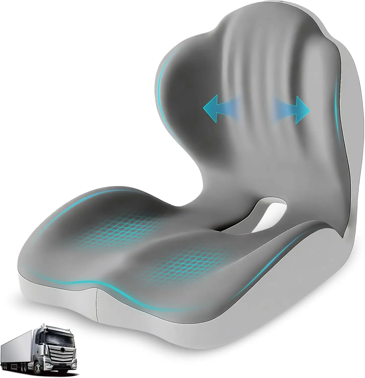 

Seat Cushion for Office Chair Ergonomic Memory Foam Seat Cushion with Back Support for Stress Relief Lumbar Support Car Office
