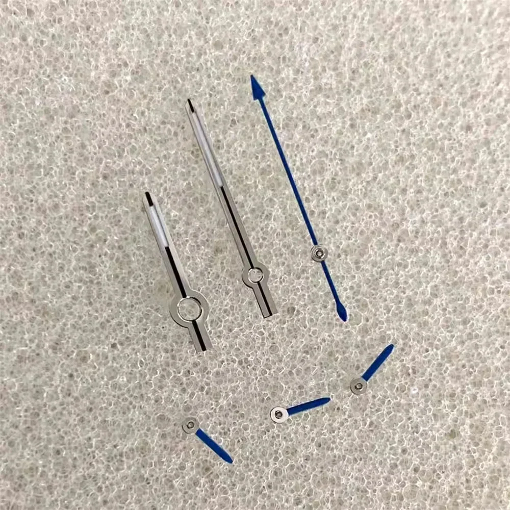 ساعة يد عالية الجودة لحركة VK63 مؤشرات زرقاء/أصفر/أحمر/أبيض مع 6 قطع/مجموعة مضيئة باللون الأخضر DIY TSL