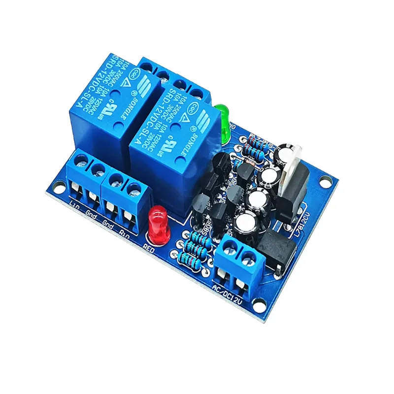 1pcs Speaker protection board with dual relay amplifier board power-on delay speaker impact protection board single power supply