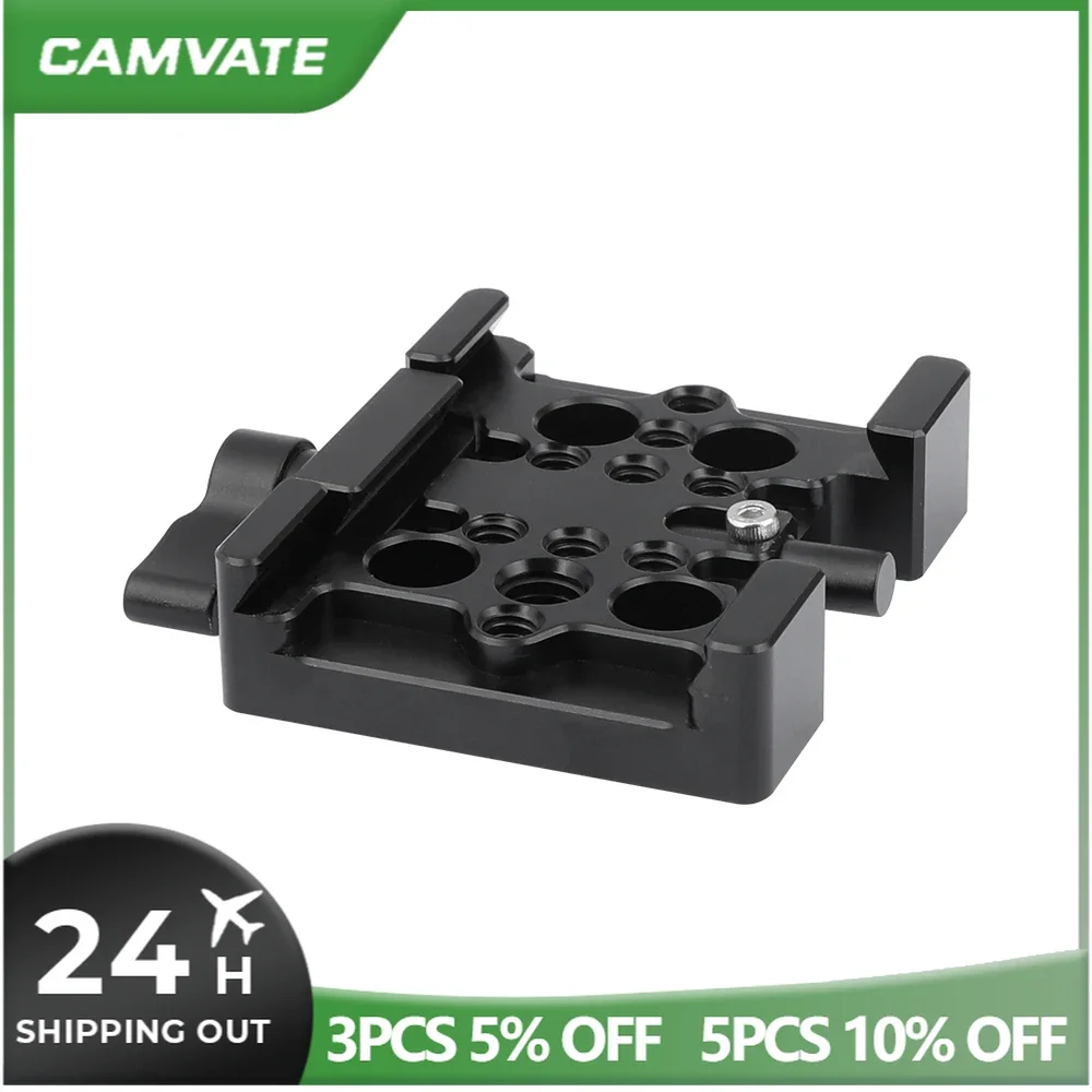 CAMVATE Manfrotto Baseplate Quick Release Plate Adapter Slide-in Style For Shoulder Mount Rig & Manfrotto 577/ 501/ 701/ Tripod