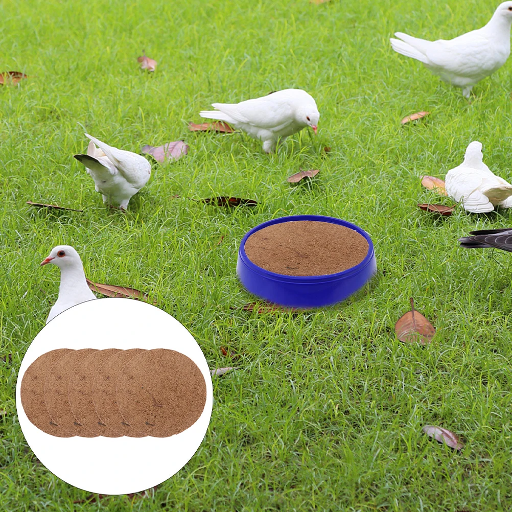 

8Pcs Natural Coconut Fiber Bird Nesting Mats Pigeon Egg Pads Warm Soft Breathable Nests Breeding Supplies Bird Nest Mat