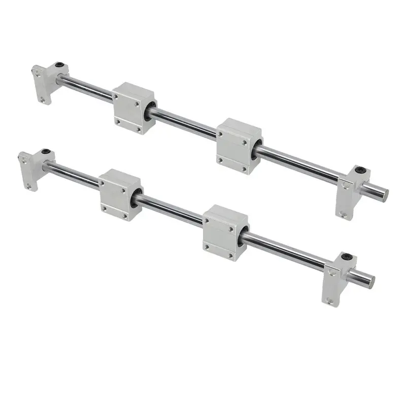 RABIT AS59~ 10 Pieces / Set Of Optical Axis Linear Axis Od12mm 400Mm + SCS12UU Linear Bearing Seat + SK12 Bearing Support 12Mm 4