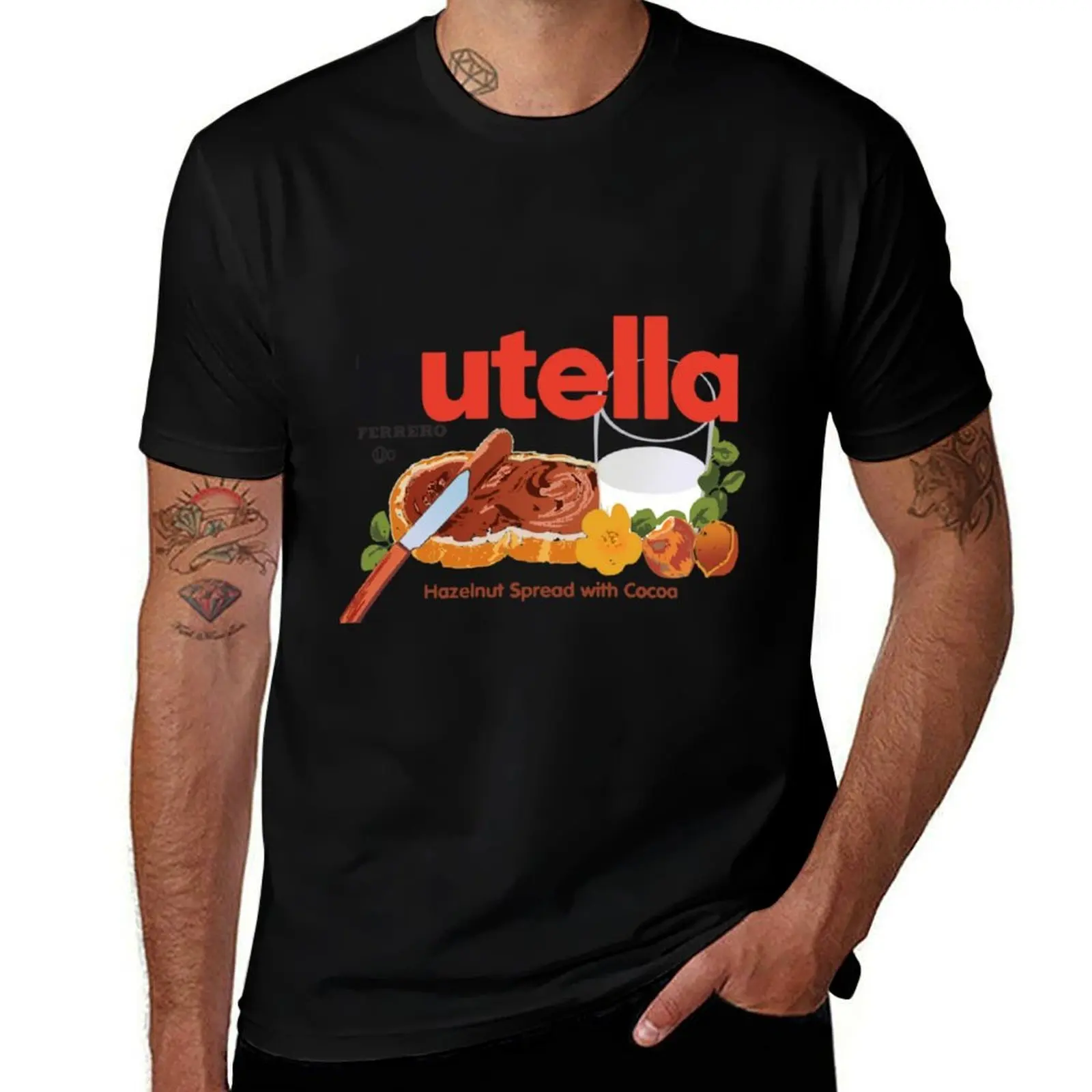 Camiseta icónica Nutella avellana cacao Spread design t, camisetas para hombre, camiseta informal para hombre, camiseta de diseñador
