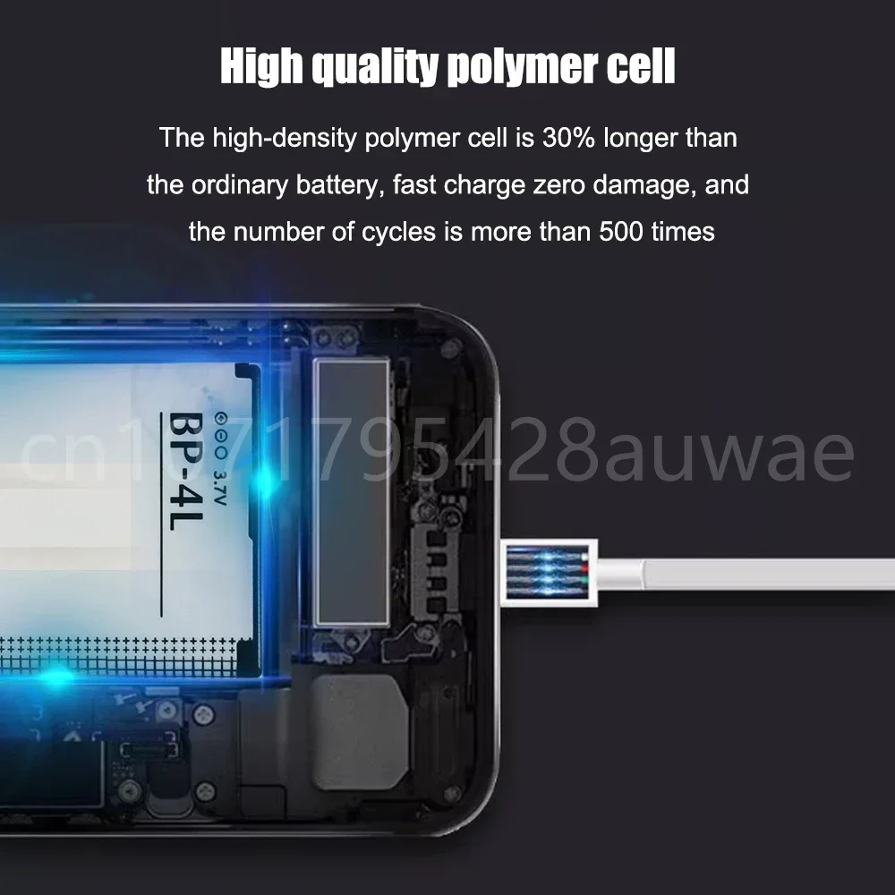 노키아 N97i E71 E71x E73 E90 E90i N810 6790 서지 추적 번호 포함 BP-4L 배터리, 3.7V 1500mAh, BP4L BP 4L