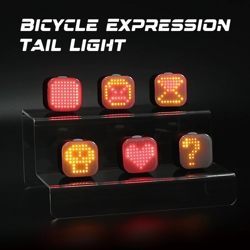 Bike Creative Tail Light Intelligent Automatic Brake Bicycle Sensor Waterproof Usb Charging Installable Airtag Positioning