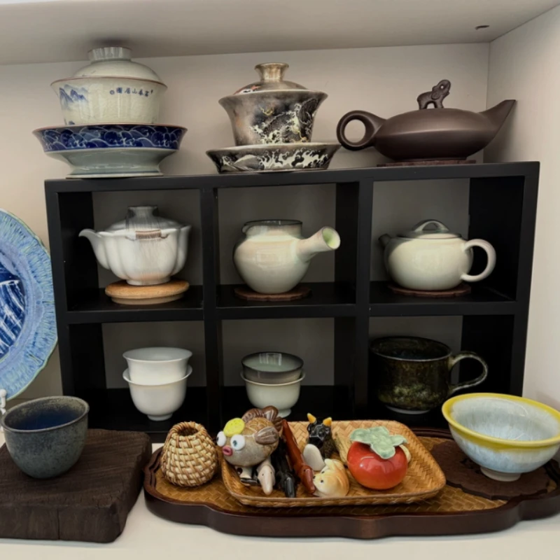 

Настольные органайзеры из массива дерева, многоярусная подставка для чашек, полка для демонстрации фигурок, настенная полка для специй для столовой