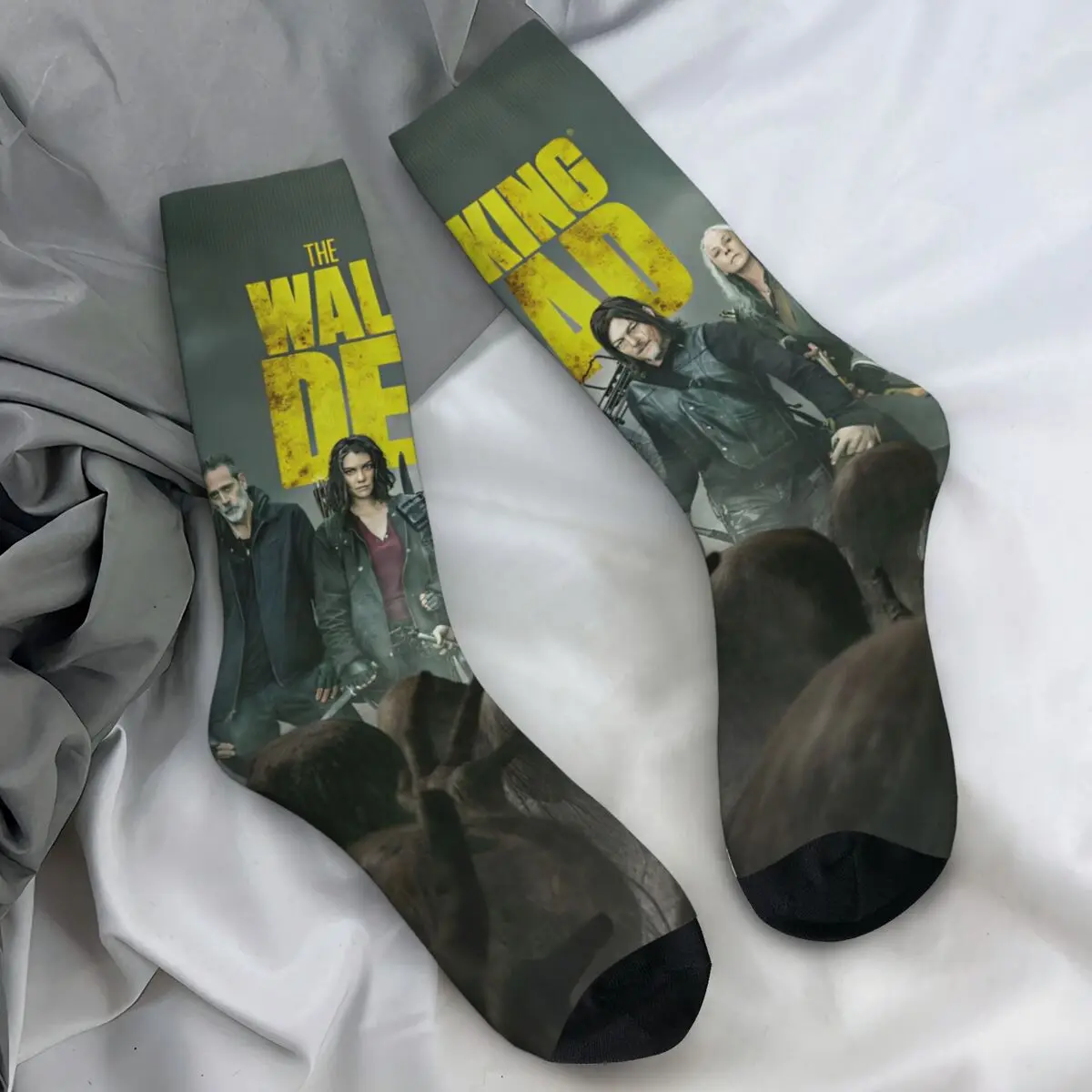 Men Socks The Walking Dead Stockings Autumn Gothic High Quality Socks Graphic Running Sports Non Slip Socks