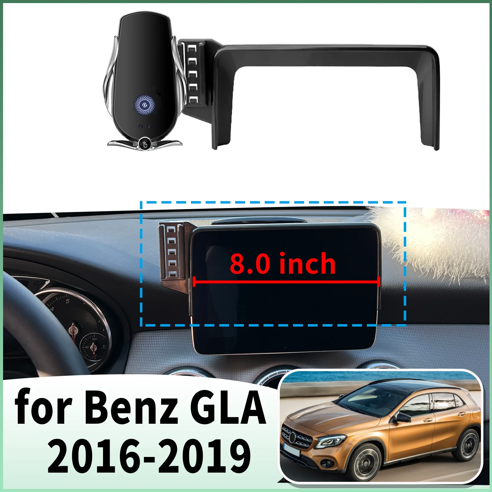 

fit for Mercedes-Benz GLA 2016-2019 X156 (8.0in) Specific Dashboard Navigation Phone Holder Mount Design Car​​ accessoires