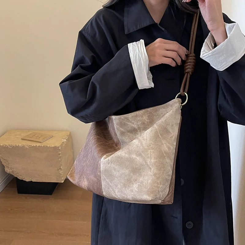 Women's Shoulder Bag NEW Popular Design Soft PU Leather Retro Large Capacity Storage Leisure Shopping Travel Commuter Handbag