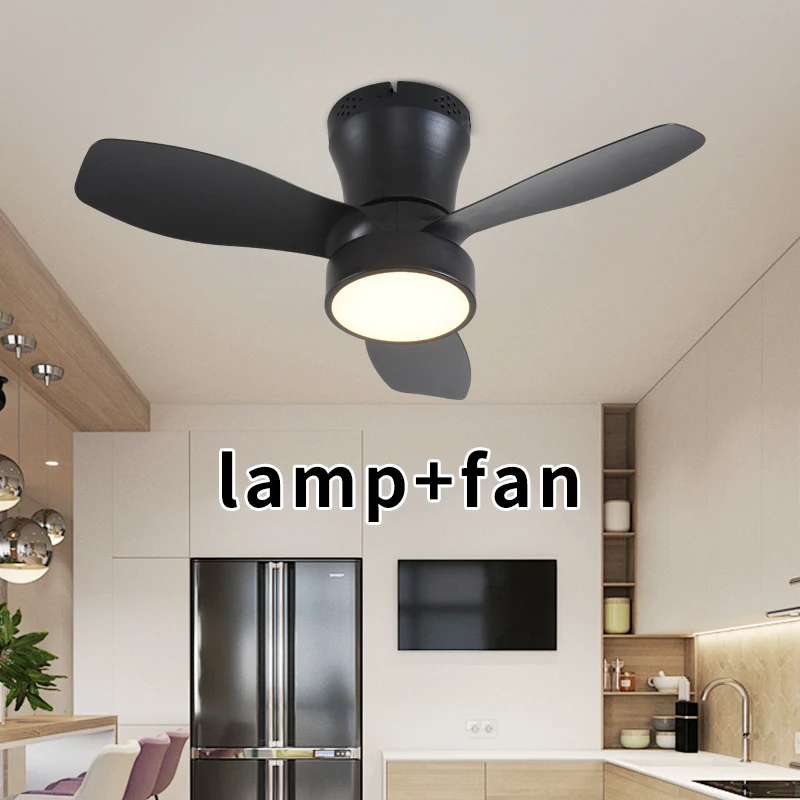 

Small LED Ceiling Fan Light with Remote Control and Lighting for Living Room, Bedroom, Dining Room, Kitchen, Ceiling Light