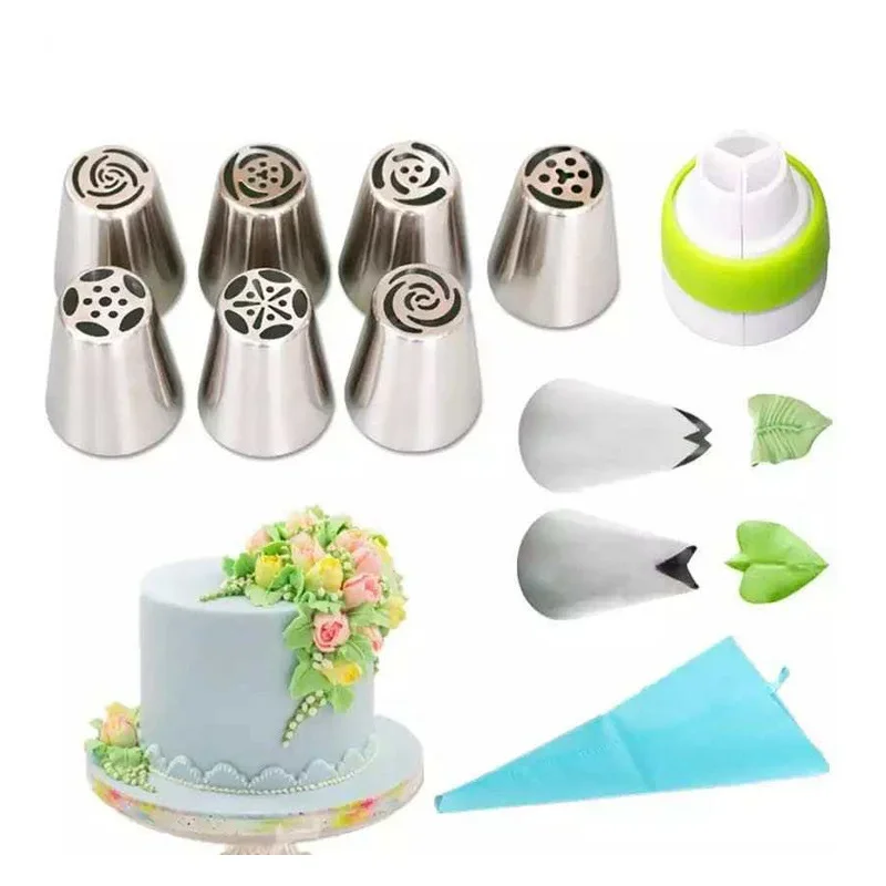 7Style Russian Tulip Icing Piping Nozzles Stainless Steel Flower Cream Pastry Tip Kitchen Cupcake Cake Decorating Tools