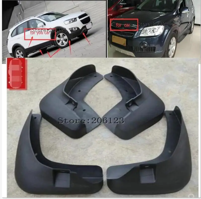 For Chevrolet / Holden Captiva 7 CG 2006-2015 Mudflaps Splash Guards Front Rear Mudguards Fender 2007 2008 2009 2010 Mud Flaps