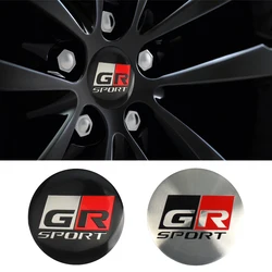 4PCS 55/60mm GR SPORT Emblem Car Wheel Hub Caps Rim Cover Sticker for Toyota Prius Avensis Highlander Crown Yaris Rav4 Mirai TRD