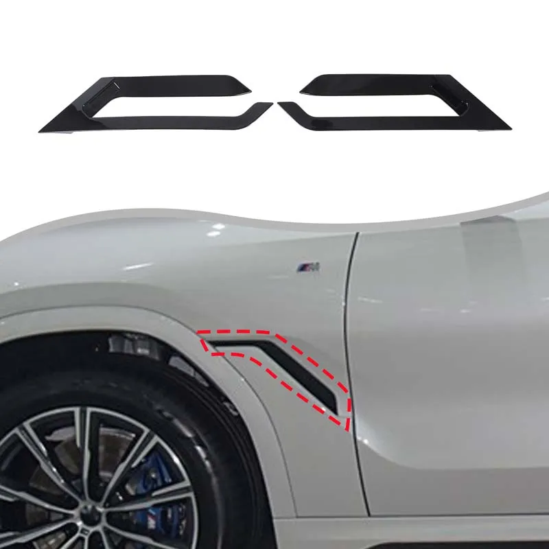 

Для BMW X6 G06 2020 2021 2022 2023 2024 2025 наклейка на боковое крыло автомобиля Shark Gill Air Flow Wing Vent Trim Аксессуары для стайлинга автомобилей