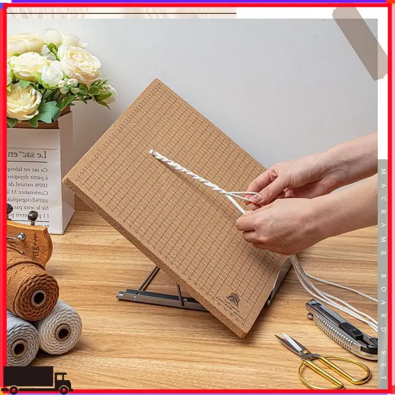 

Premium 104Pcs Lace Board And Metal Adjustable Stand With T Pin Clip Macrame Supplies Reversible Mesh Macrame Projects