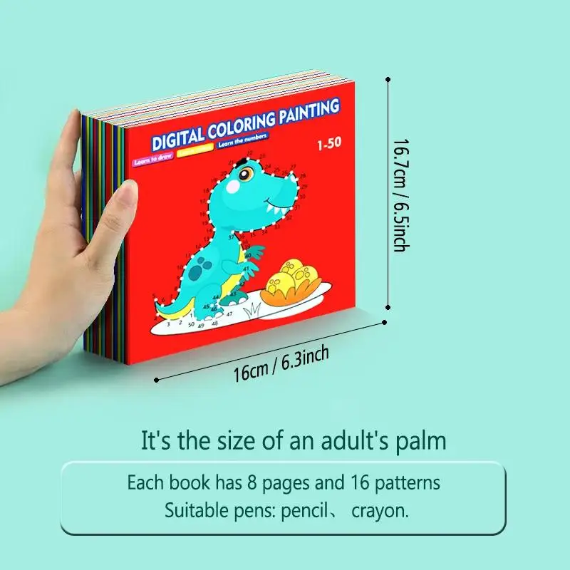 8PCS Kindergarten Graffiti Coloring Drawing Books Set Children's Drawing Book 2-3-6 Year Old Baby Coloring Book