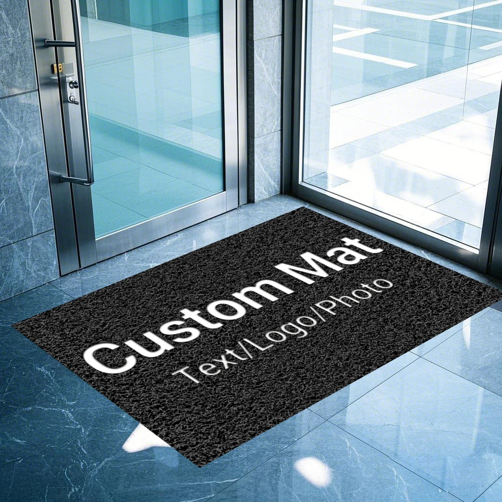 Outdoor Sole Cleaning Mat Custom Entrance Doormat Office Building Shops Mall Welcome Anti-slip Rugs LOGO Personalized Doormat