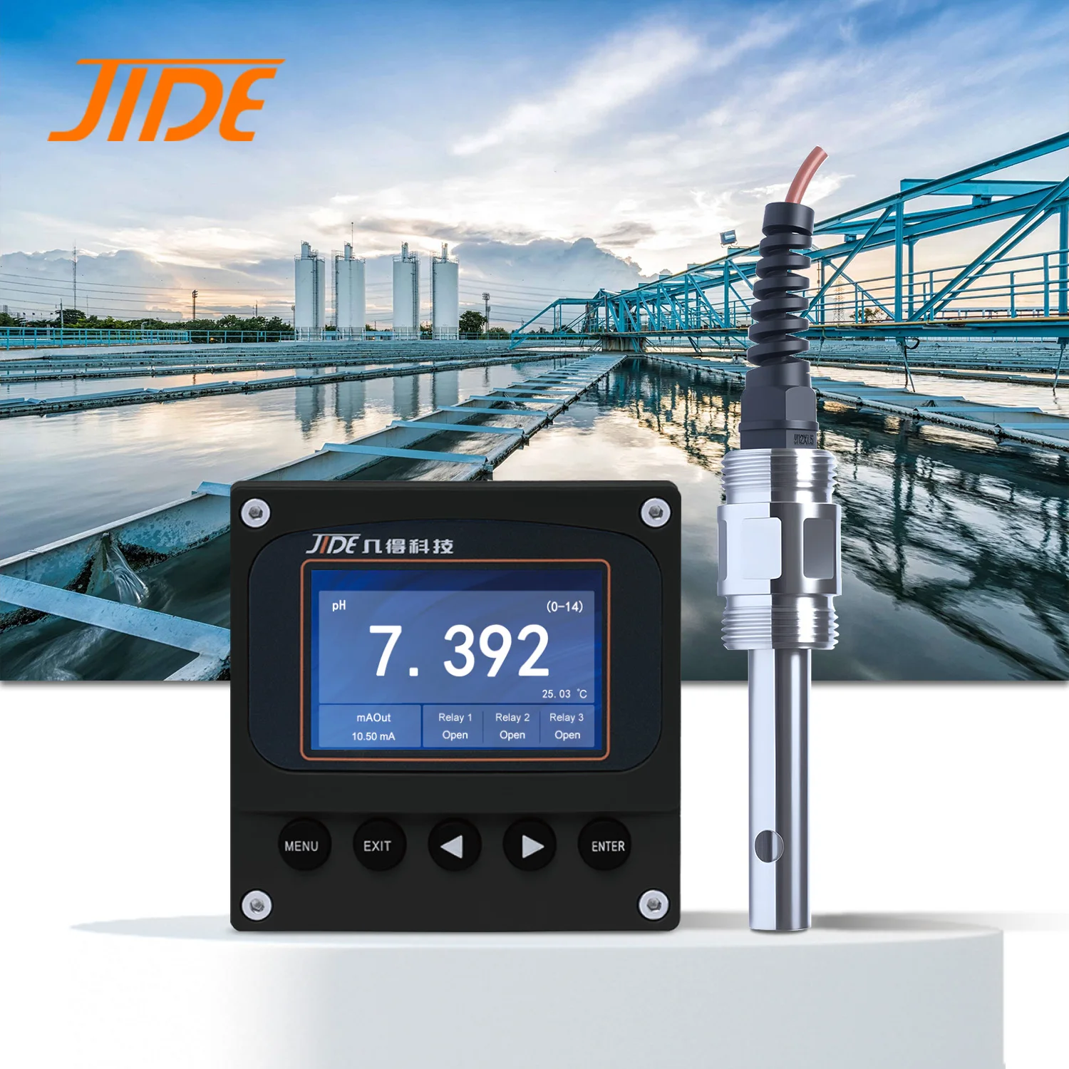 2026 Analog Conductivity Sensor Controller High Temperature 316L stainless Steel TDS Electrode Online Conductivity Ec Probe