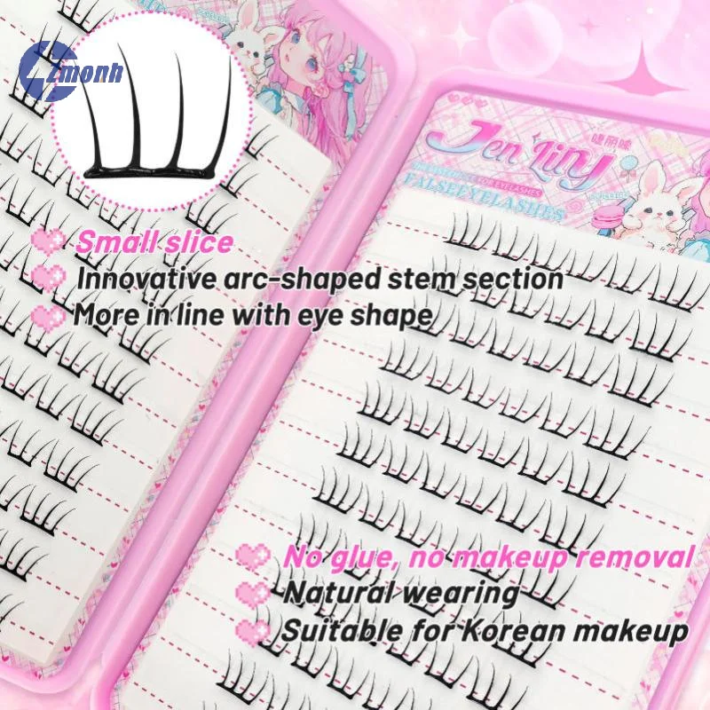 New！Stylish False Eyelashes Inspired Design Comic Fluffy Clustered Slender Self-Adhesive Segmented Lashes Perfect For Everyday