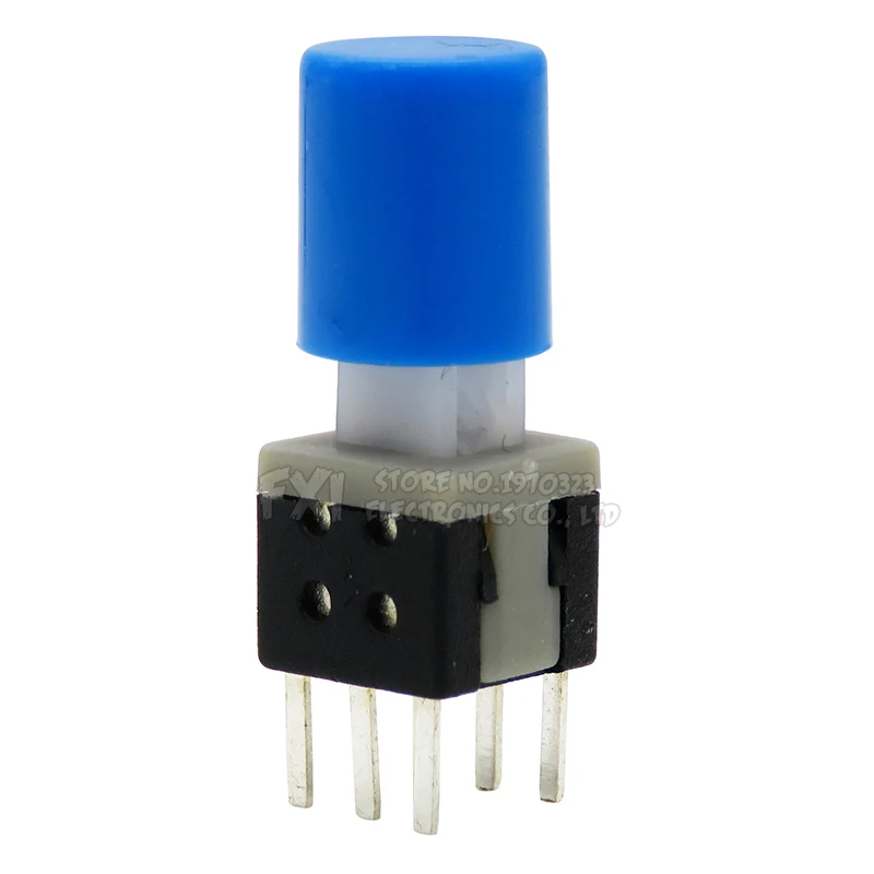 10Sets = 20PCS 5.8*5.8mm with cap Locking Latching Push Tactile Power Micro Switch Kit 6 Pin Button Switches 5.8x5.8mm