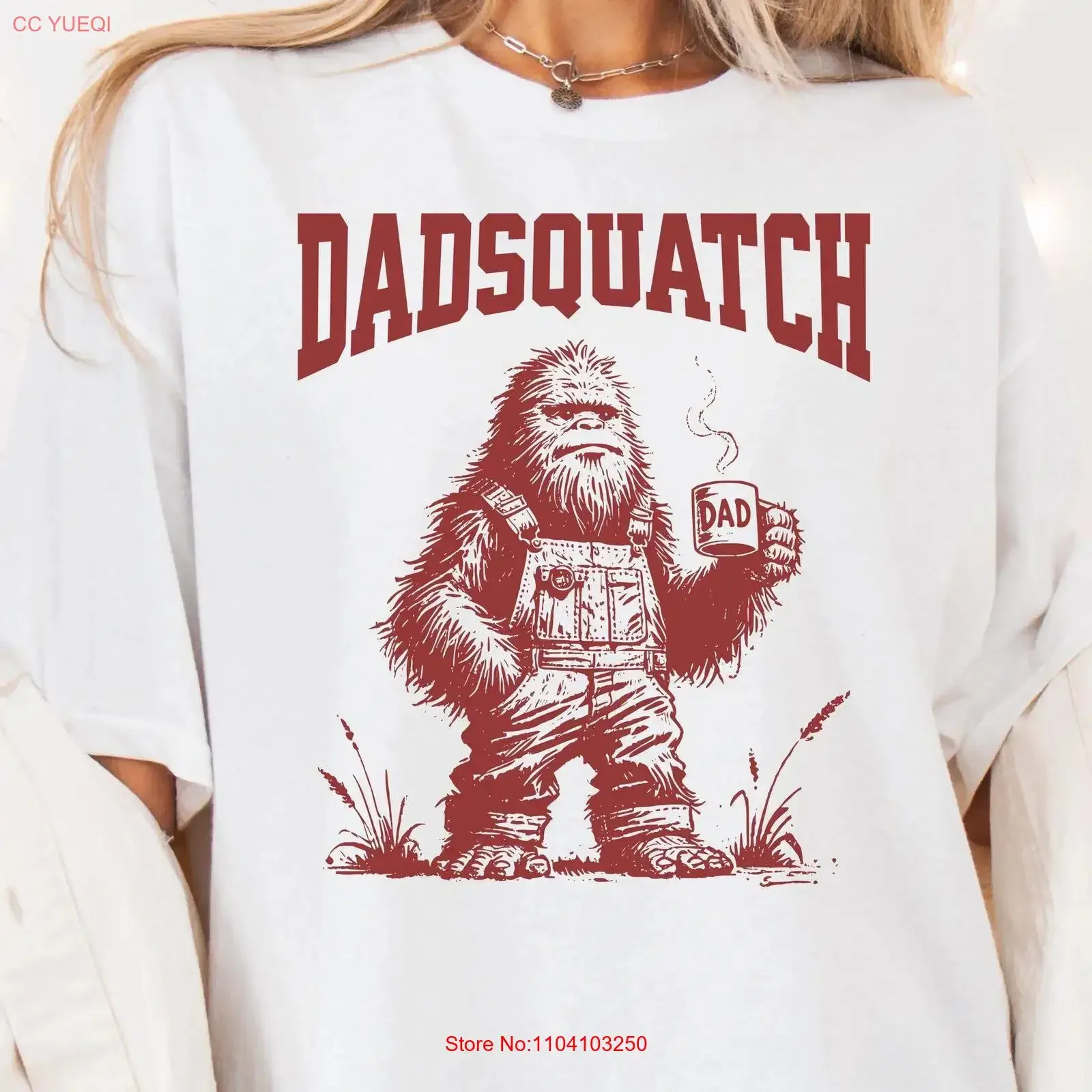 T-shirt Dadsquatch Bigfoot Respect The Locals, l'aventure Sasquatch vous attend, vêtements Cryptid, empreintes de gros pas déchaussées, vintage, doux