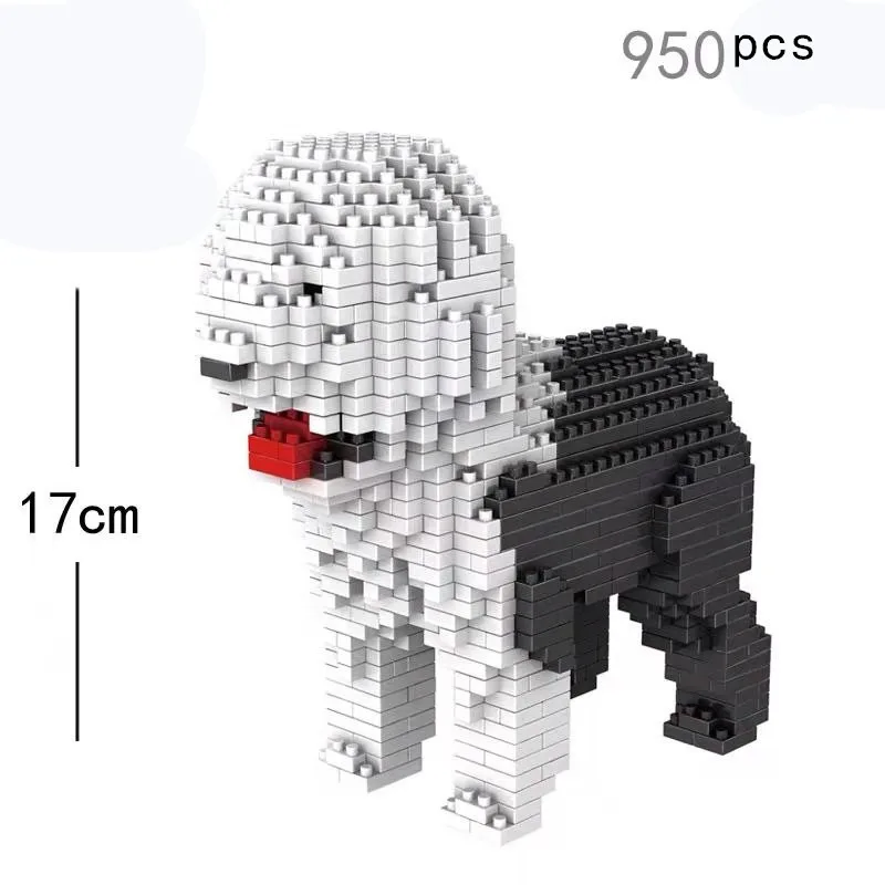 Animal Pet Dog Building Blocks Teddy Hughes Corgi Collie Snowy Shepherd Husky Dog Model Mini Dog Bricks Parent-Child Interactive