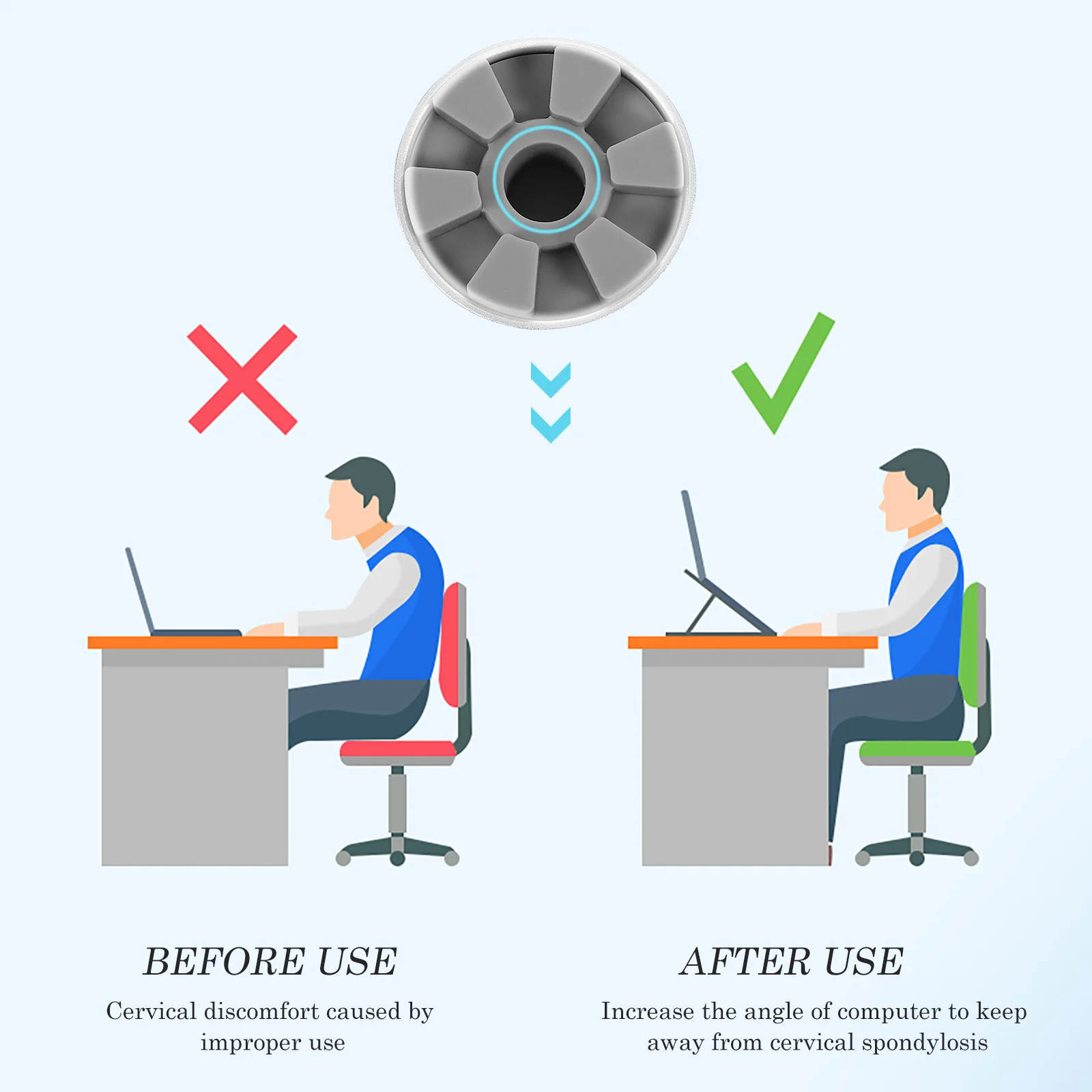 

Охлаждающая подставка для ноутбука, 2 шт., алюминиевая силиконовая теплоотводящая подставка для эргономичной регулировки высоты, портативная мини-поддержка для настольного компьютера