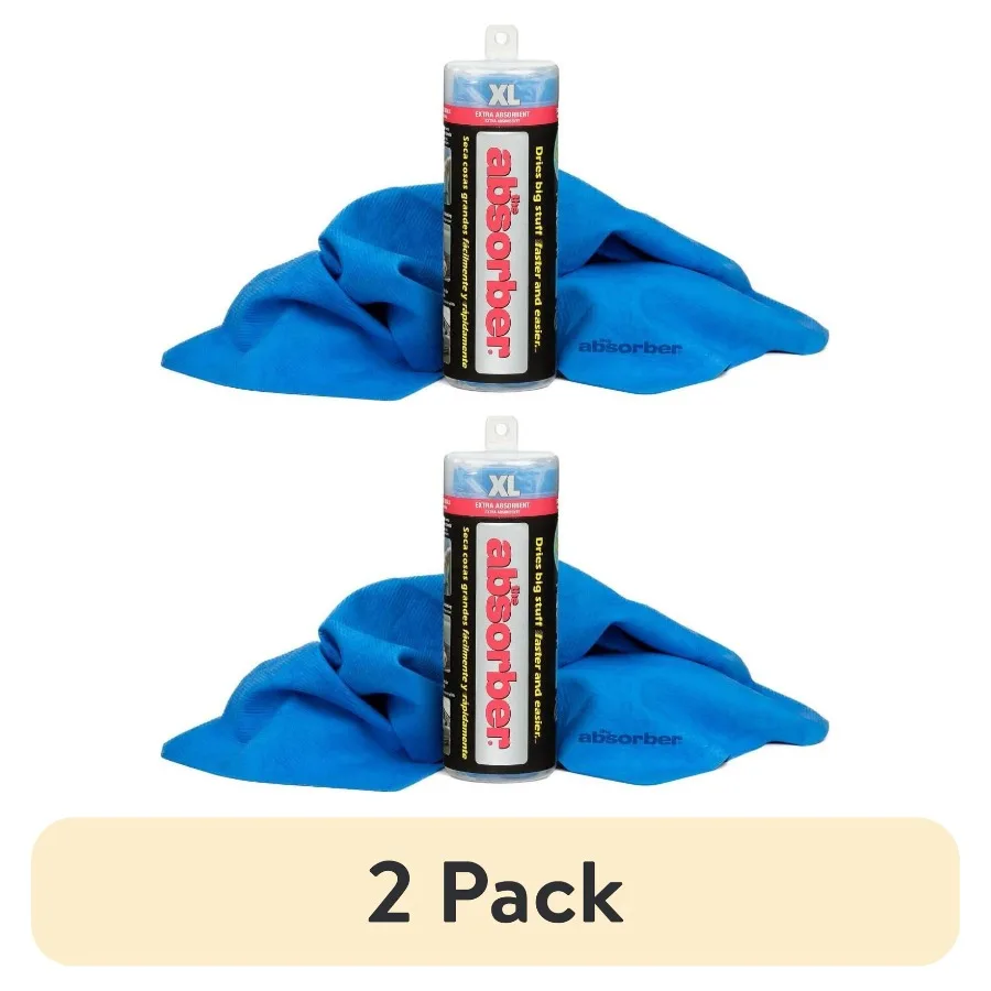 

Набор из 2-х супервпитывающих полотенец XL PVA для сушки - 18 x 29 см, текстурированная поверхность, разные цвета