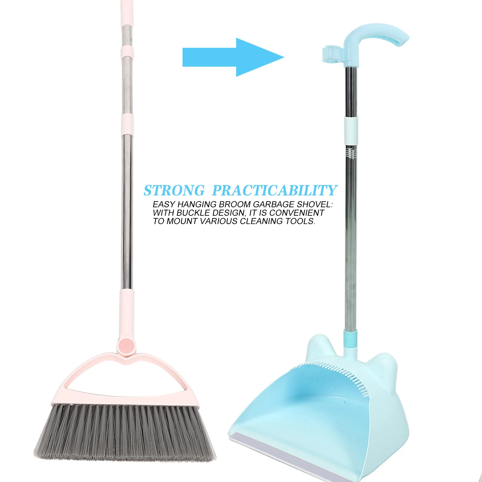 10Pcs Plastic Dustpan Handle Grip Replacement Ergonomic Clip Design for Sweeping Floor Dustpan Broom Handle Gripper