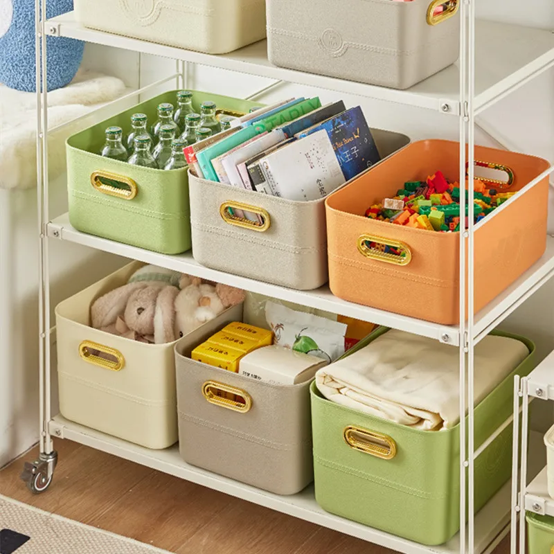 Desktop Storage Box Home Snacks Underwear Stationery Organizer Container High Capacity Cosmetics Toy Clothes Basket with Lid