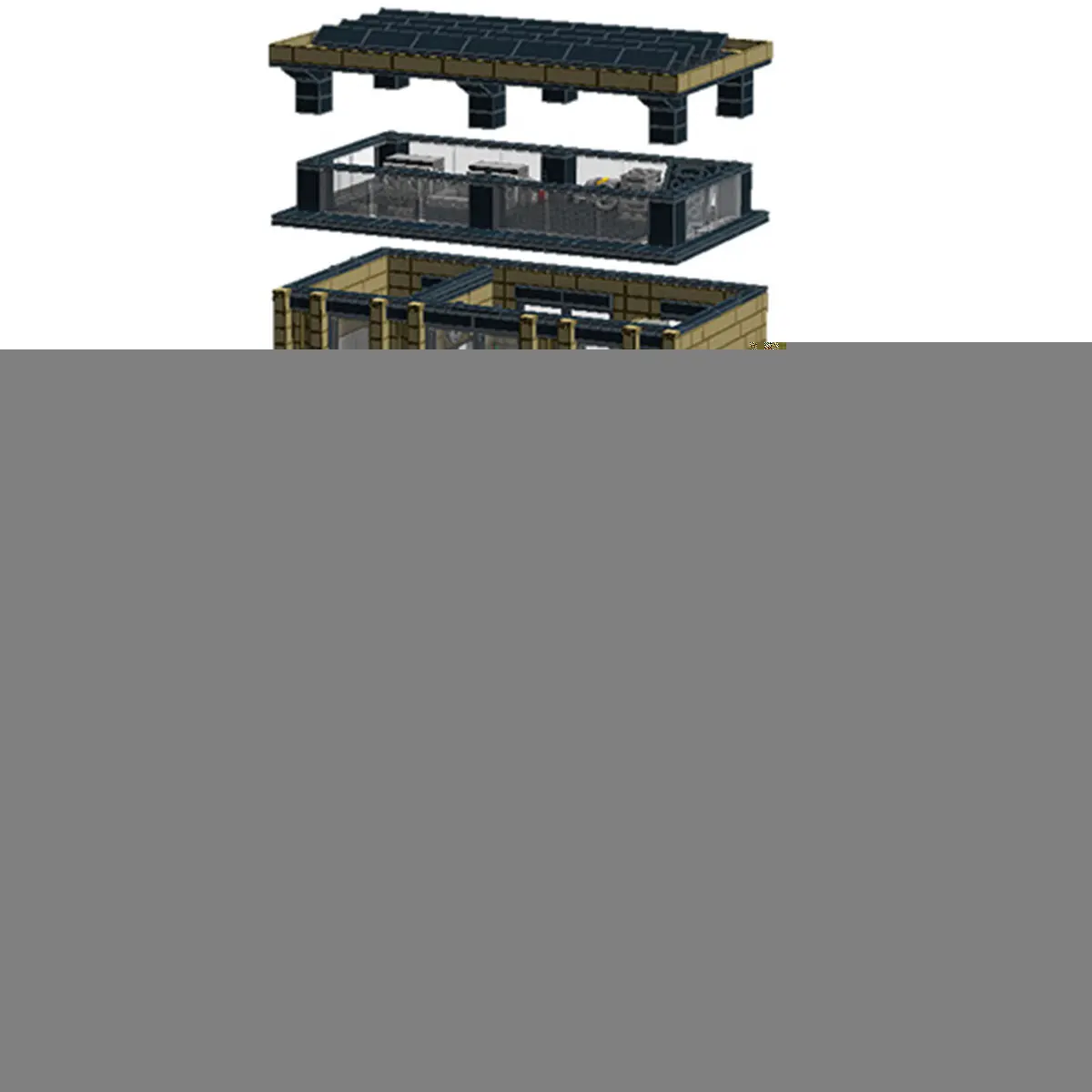

C4231 Highly Scalable and Truly Modular Building with Interior 3338 Parts