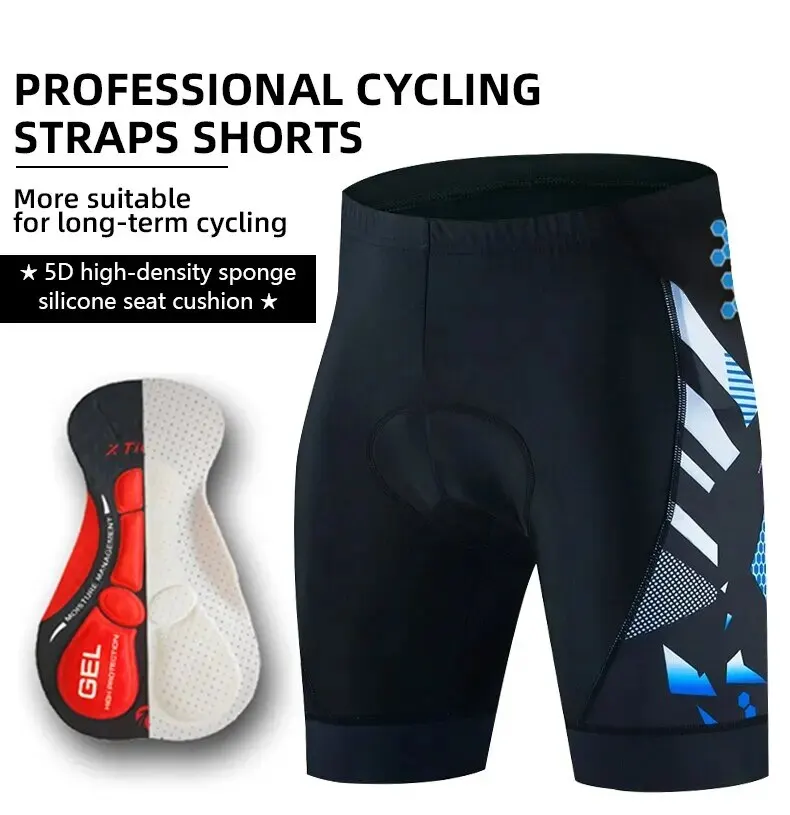 X-TIGER Men Cycling Shorts with Back Pocket 5D Gel Padded Bike Shorts for Men Mountain Road Biking Riding Half Pants Tights