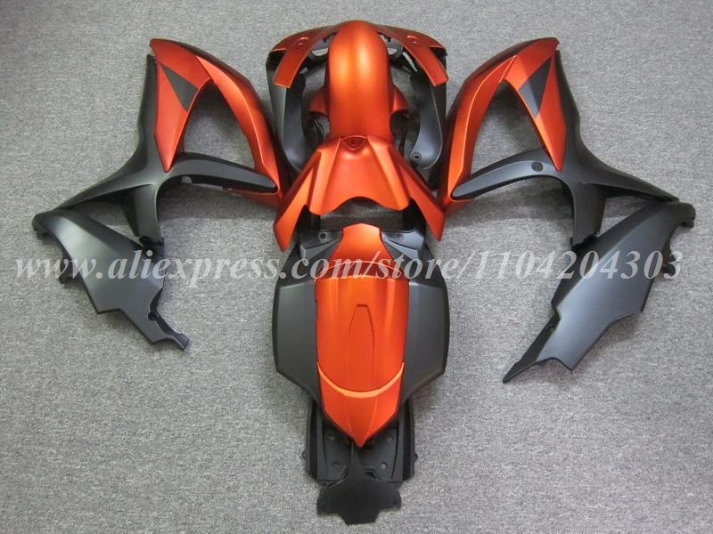 4Gifts New ABS Motorcycle Fairings Kit Fit For SUZUKI 600 750 K8 2008 2009 2010 08 09 10 Bodywork Set Custom Orange Black Matte