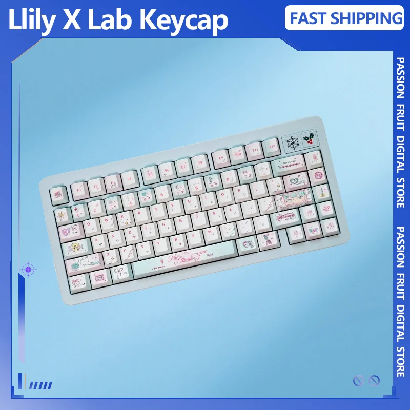 

LilyX Lab Keycap Keyboard PBT Material, Original Cherry, Matching The 3mode Keyboard, Office Game and Dual Scenes Accessories