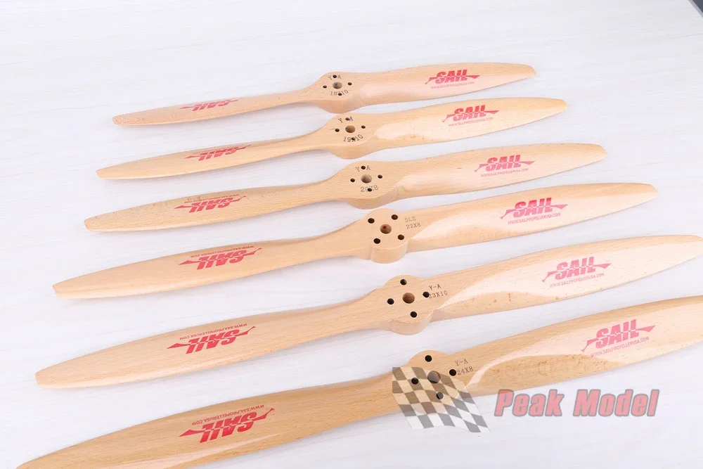 DLE SAIL Specific German Beech Wooden CW Propeller Paddle (with Mounting Holes) For DLE Engine