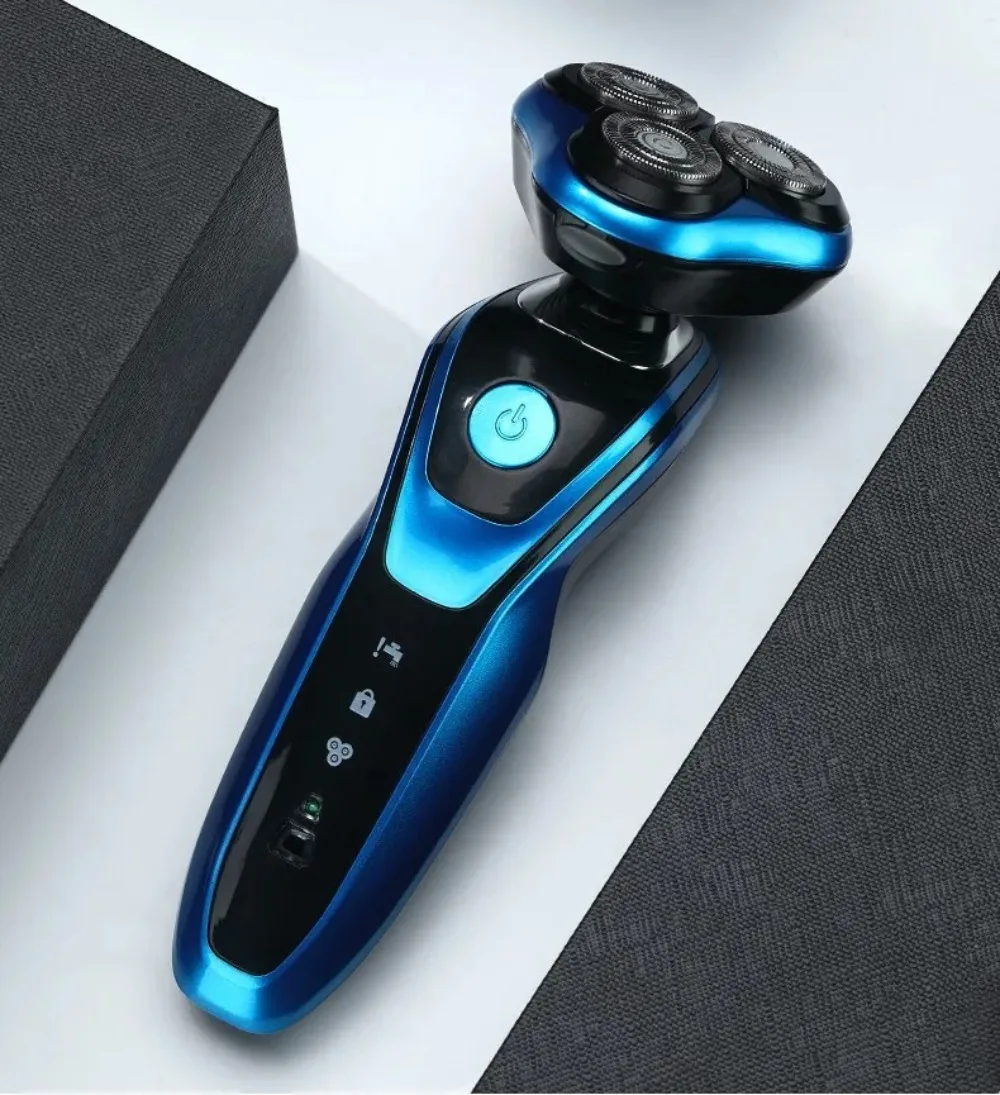 Portable 3 in 1 Electric Shaver Three Heads Rechargeable Men's Shaver Waterproof High Speed Sideburn Trimmer