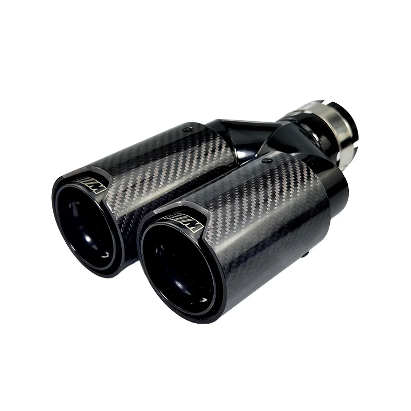 Chrom Black Carbon Fiber Stainless Steel Exhaust Dual Tips Factory Customize M Pe ormance Muffler for
