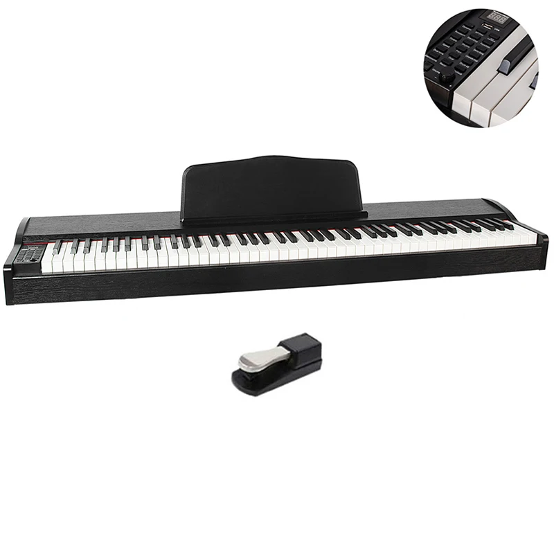 Foldable Portable 88‑Key Electronic Digital Piano 128 Tones 700 Rhythms USB MIDI With Sustain Pedal For Performance