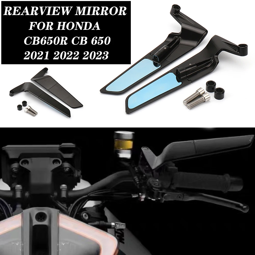 

For Honda CB650R CB 650 Universal CNC Aluminum 360° Adjustable Rear View Mirror Motorcycle Rearview Mirrors 2021 2022 2023