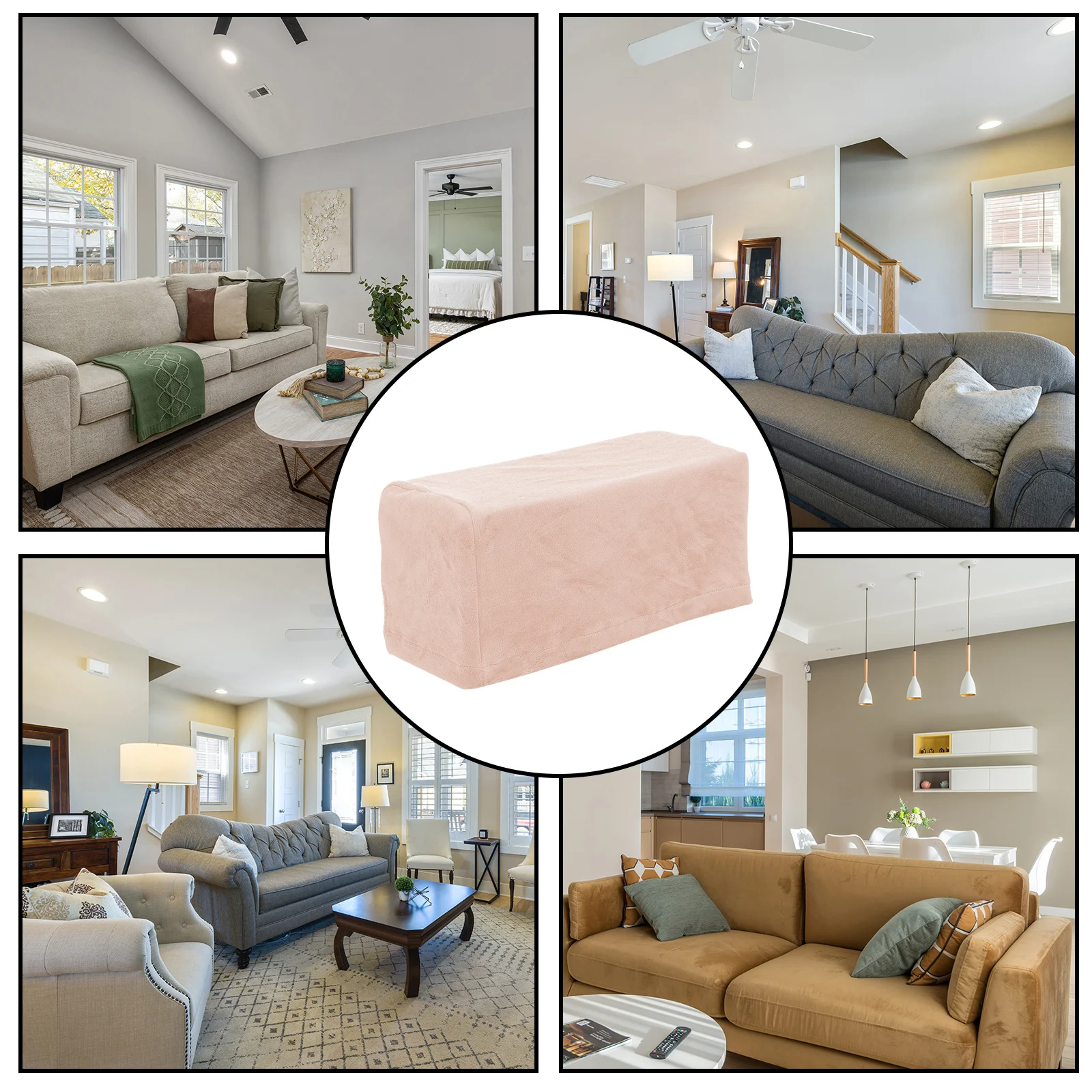 

1Pair Universal Sofa Arm Covers Stretchable Armrest Protectors Comfortable Reusable Easy Clean Couch Armrest Cover for Home Shop