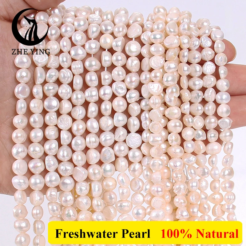 

Zhe Ying 100% Natural Freshwater Pearl Beads Loose Beads For DIY Bracelet Necklace Earring Jewelry Making