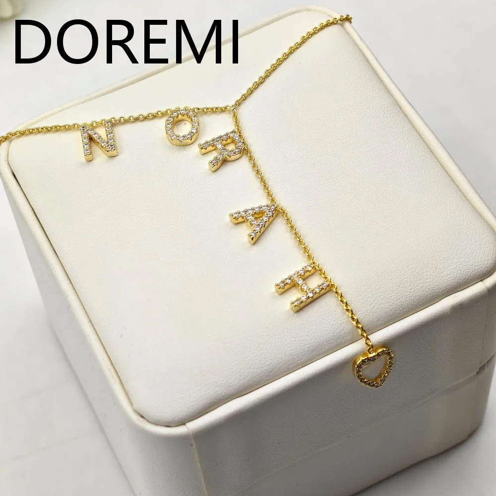 

Ожерелье lateefah с кристаллами и буквами для женщин, тонкая цепочка с наклонной буквой, первоначальные ожерелья, красочные, персонализированные, 9 мм