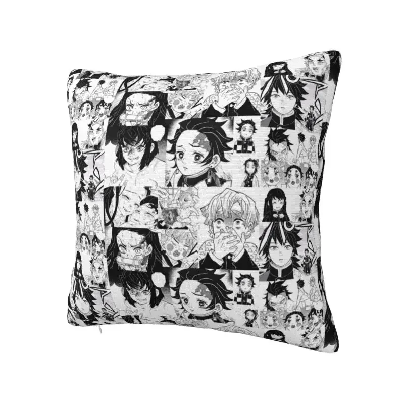 Anime Kimetsu No Yaiba Pillowcase Living Room Decor Nordic Demon Montenegro Manga Cushions for Sofa Square Pillowcase