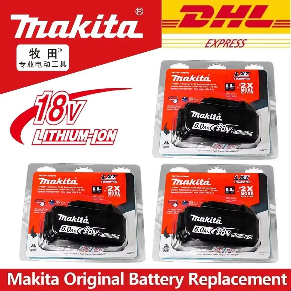 

100% NEW Original Makita 18V battery, 6.0Ah, for Makita BL1815 BL1830B BL1840 BL1840B BL1850 BL1860B model power tool battery