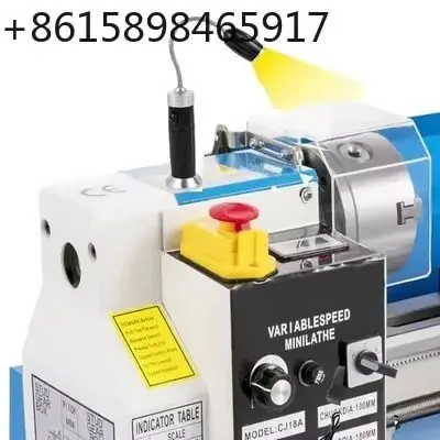 Upgraded 7X14 Mini Benchtop Metal Lathe 2500 RPM High Precision LED Screen Metal Threading Turning Drilling