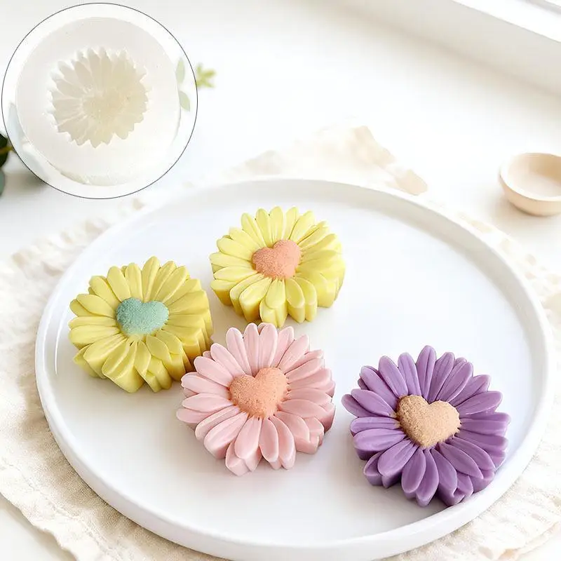 【CC】Flowers Scented Silicone Candle Mold Aromatherapy Soap Mold For Candle Making Tool DIY Flower Handmade Candle Mold